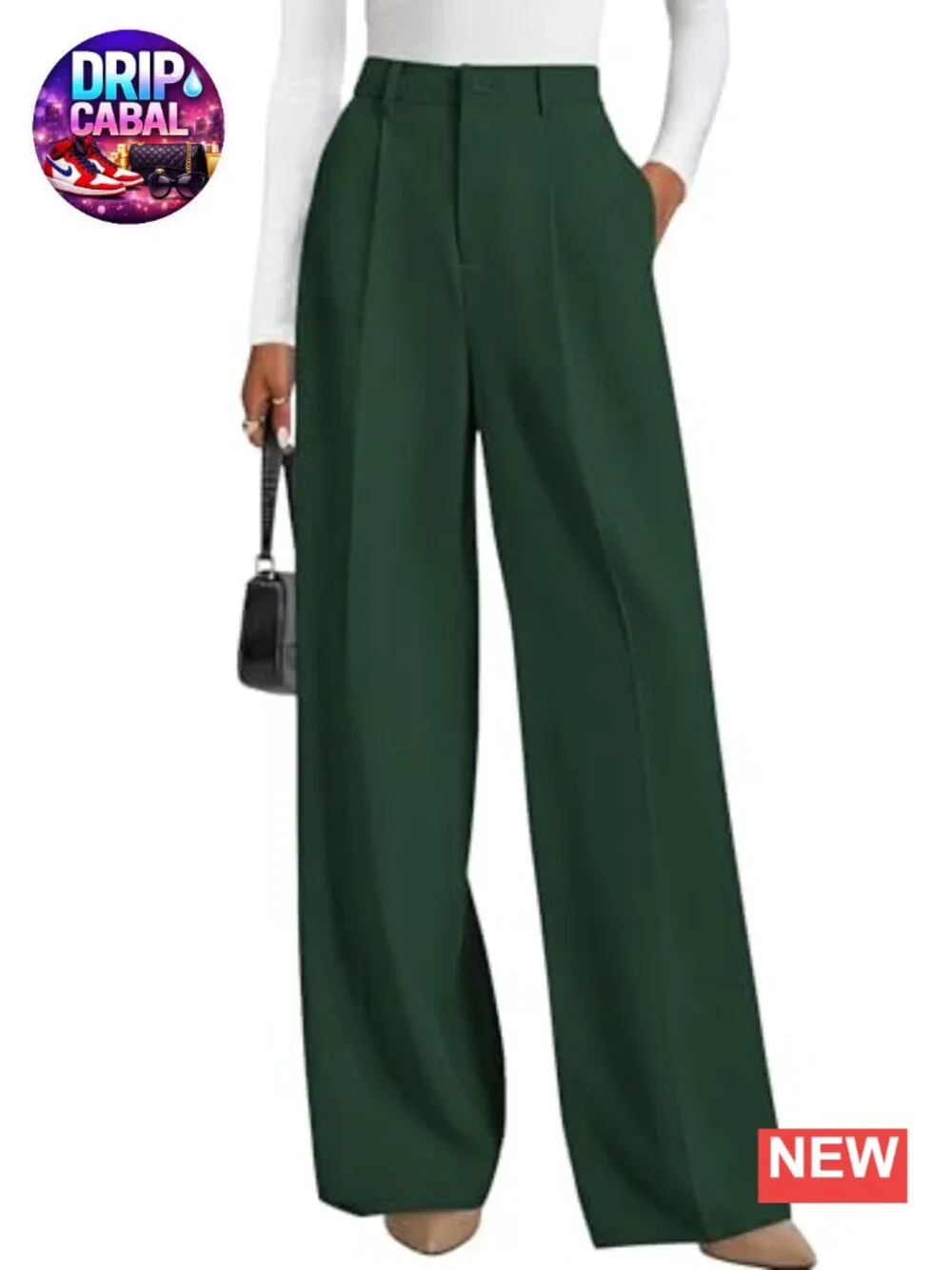 Wide Leg Palazzo Pants High Waisted Dress Pants with Pockets Work Office